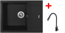 Sinks AMANDA 650 Granblack + ELASTA S černá matná 